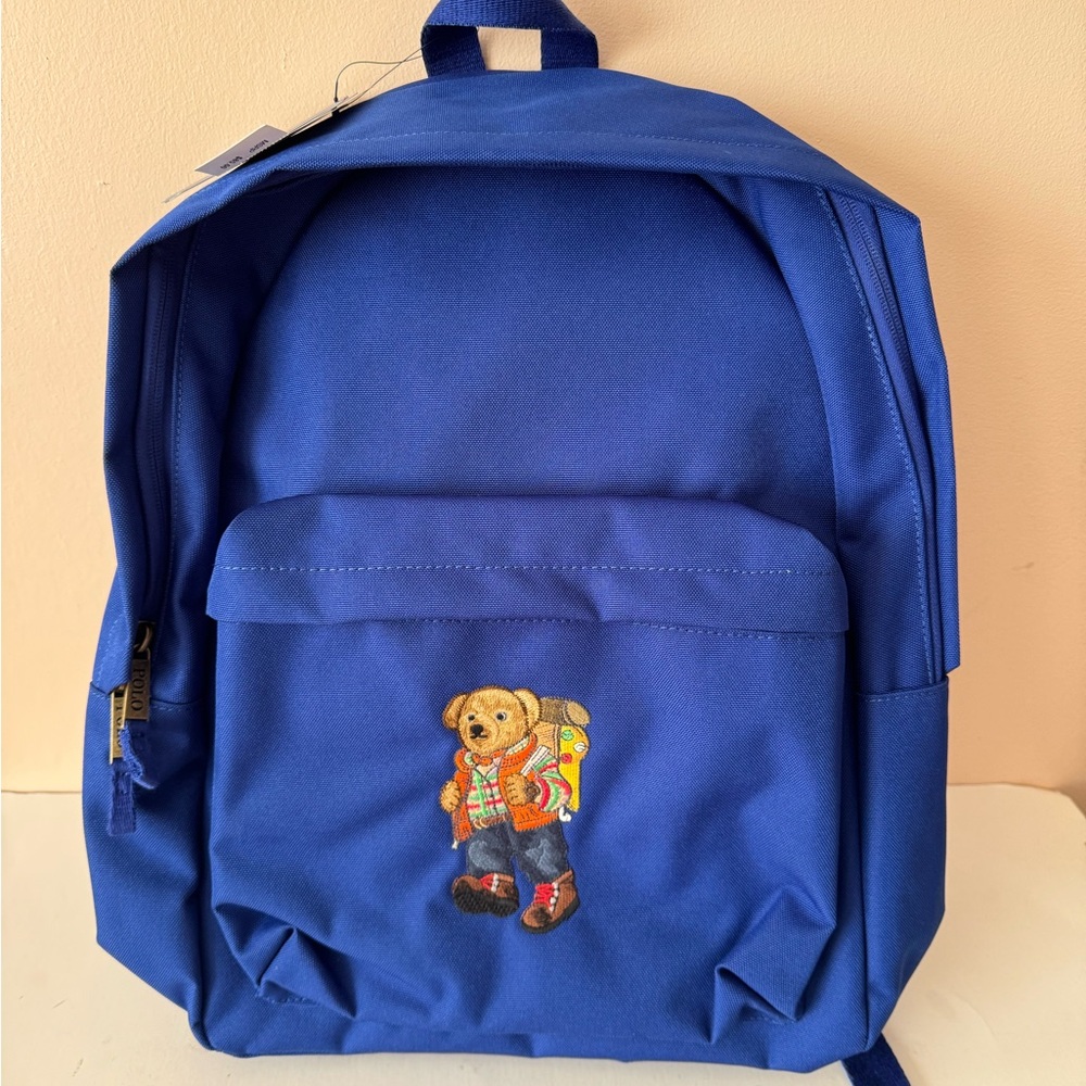 Polo Ralph Lauren bear backpack. Polo bear. Laptop. Rare - Picture 8 of 10